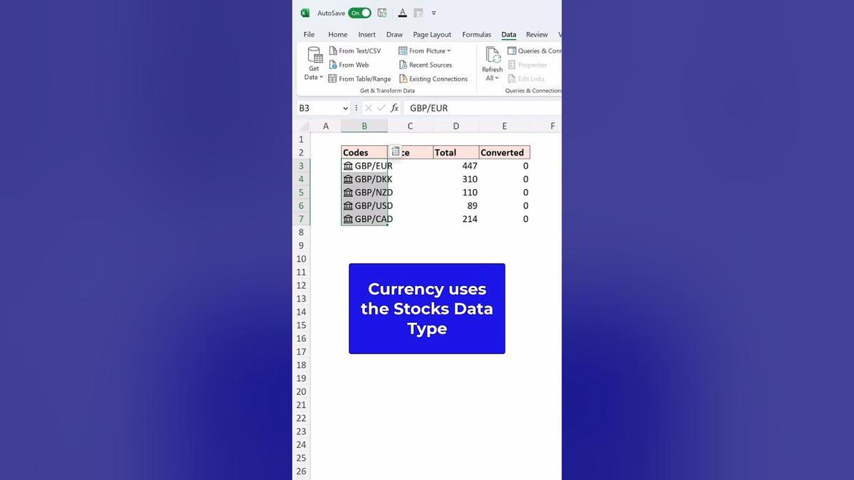 currency-exchange-rate-in-excel-convert-currency-easily-shorts