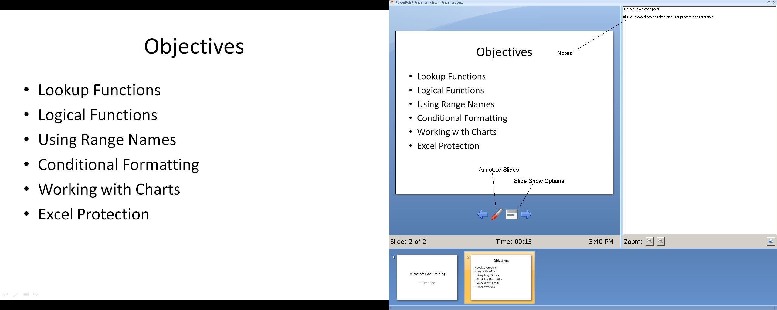 how to use presenter view in powerpoint 2010