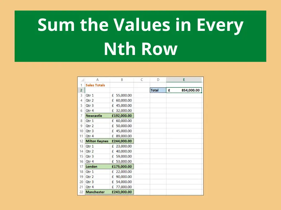 Sum Every Nth Row in a List Computergaga