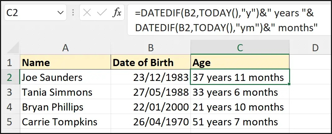 5 Awesome Date Functions in Excel | Computergaga