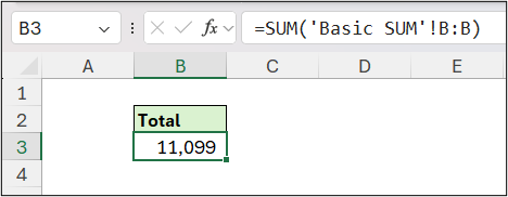 Sum values on another worksheet