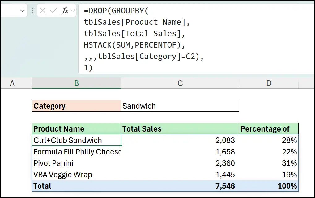 Using DROP to remove the first row from GROUPBY function results